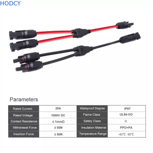 20A 30A Waterproof Solar Panel Connector MC 6/4mm2 Solar Panel Adaptor Cable with Female and Male Connector