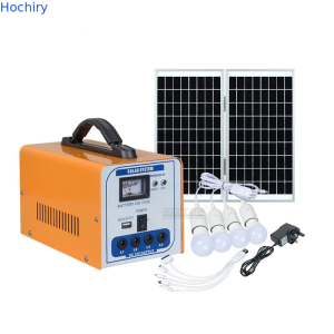 Portable Solar Generator Lighting Kit - 12000mAh Solar Powered Electric Generator System with Solar Panels 3 LED Lamps